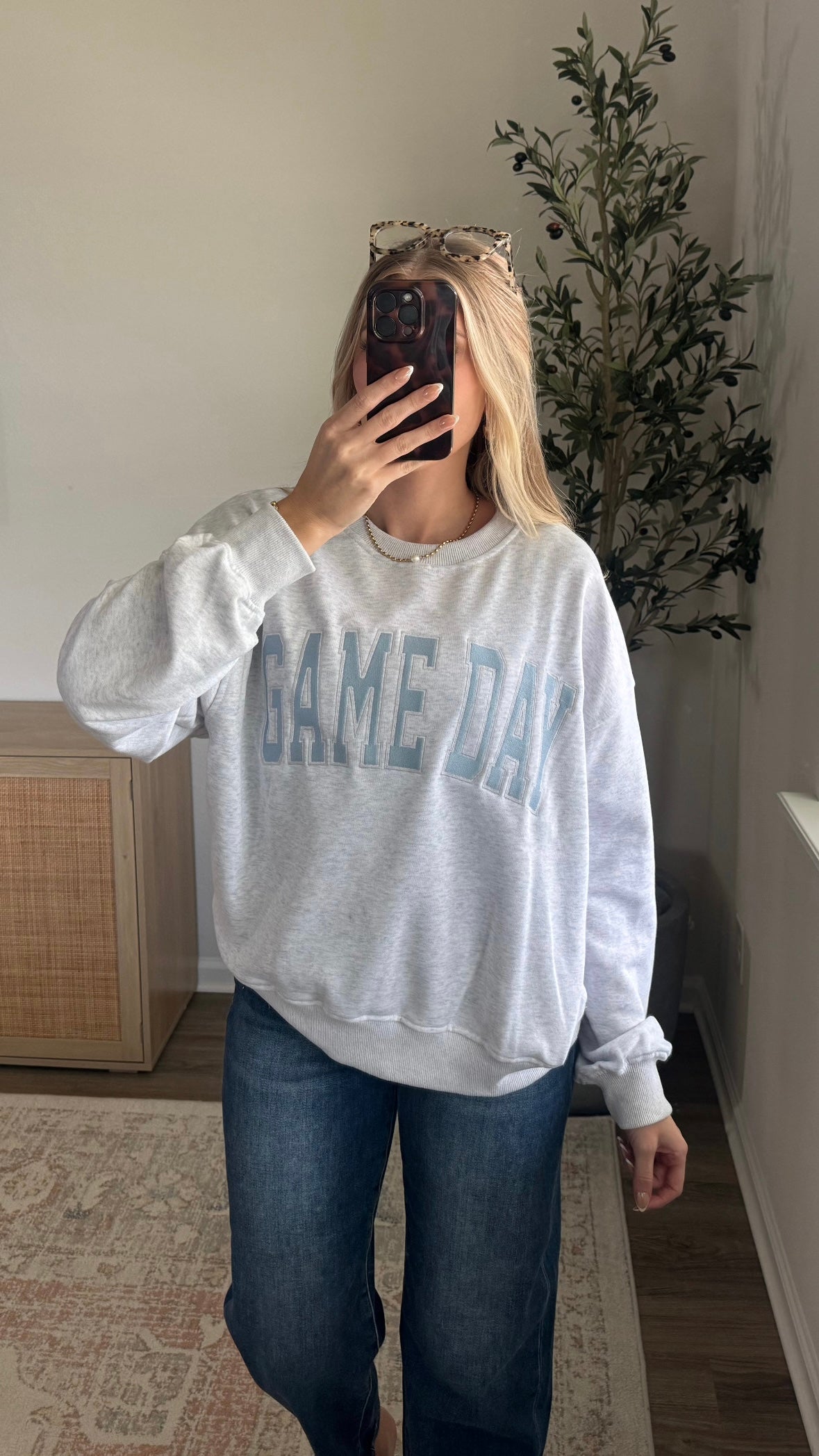 Embroidered Game Day Pullover