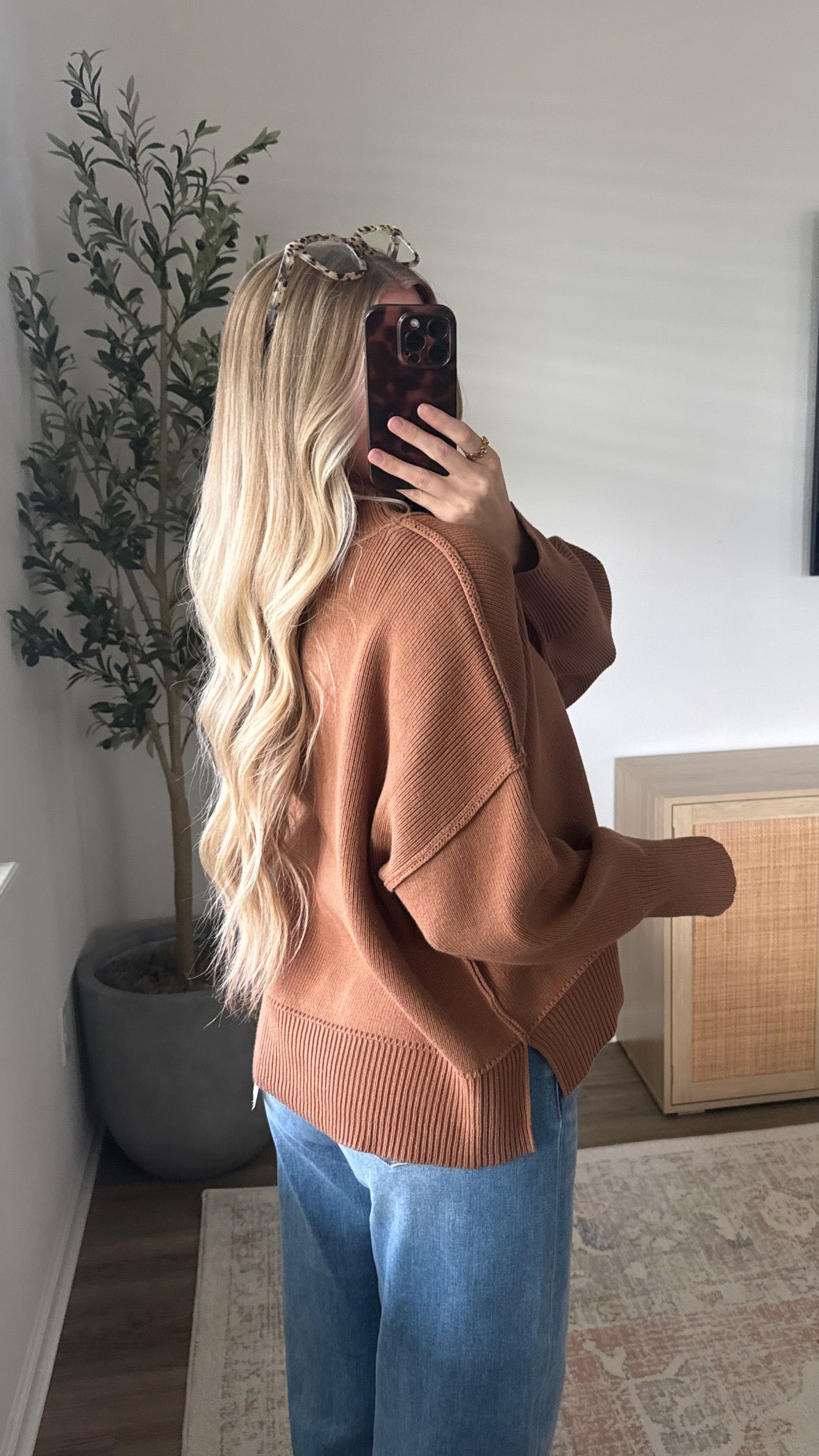 Cropped Essential Knit / Caramel