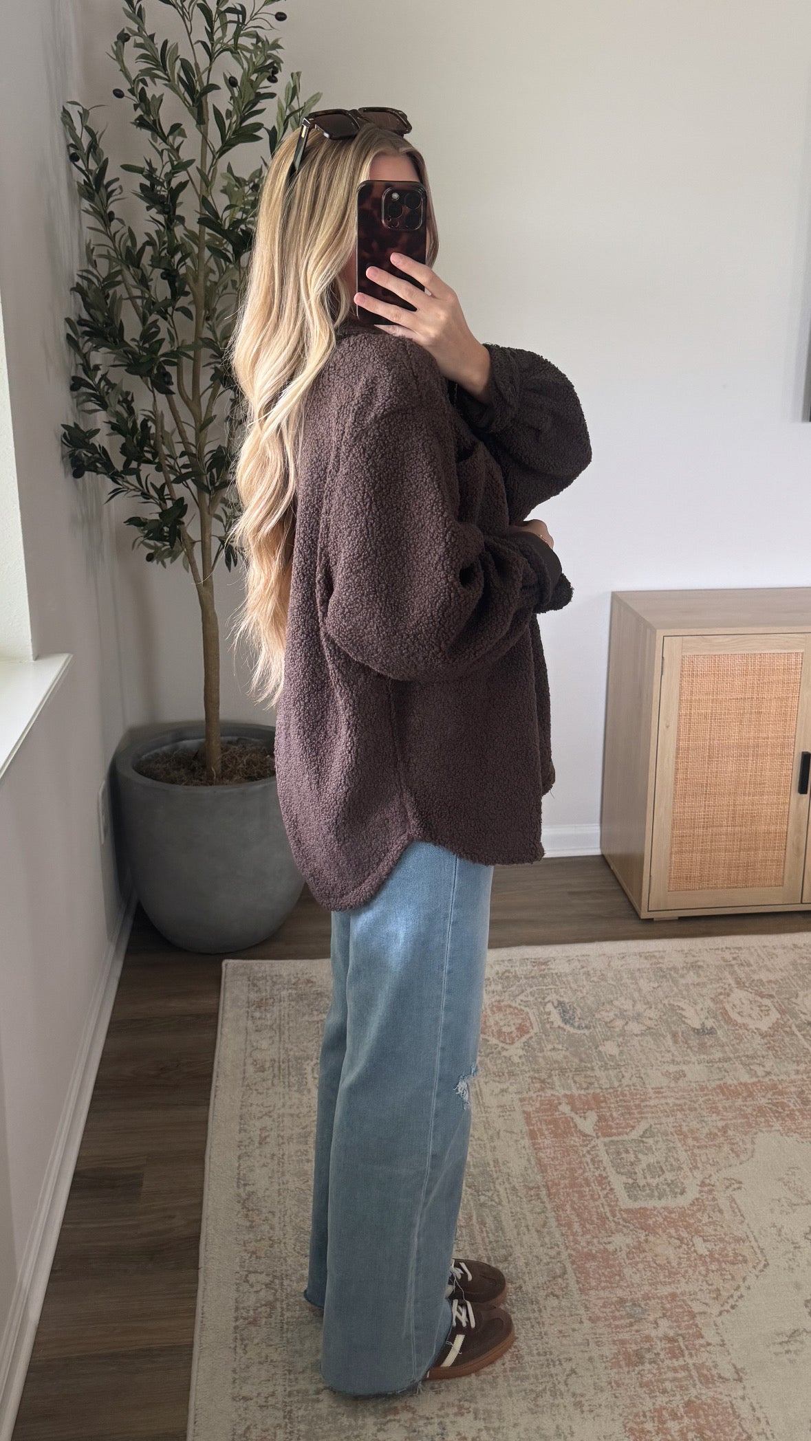 Autumn Sherpa Shacket / Brown