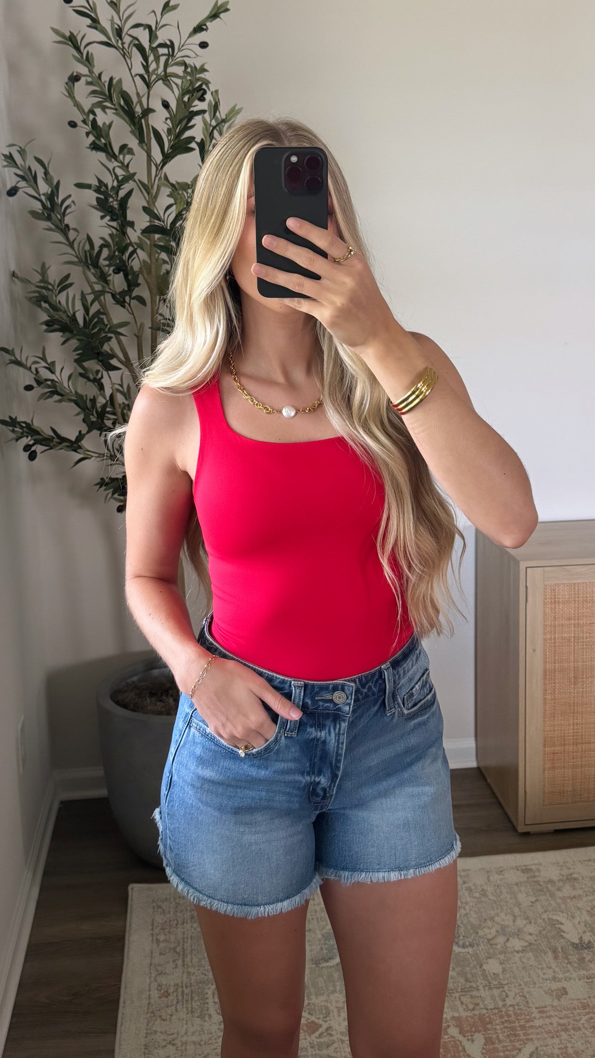 5 Colors / Square Neck Double Lined Tank