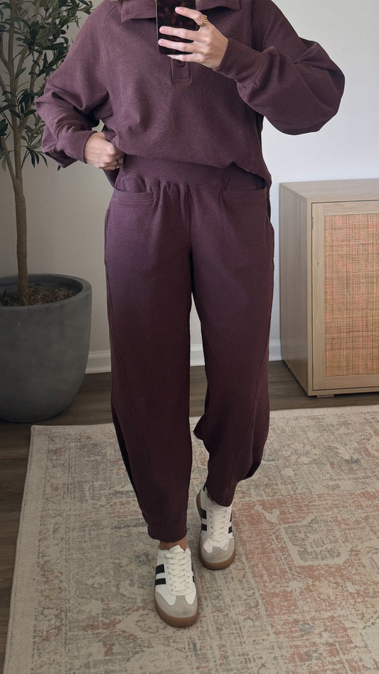 Barrel Sweatpants / Dark Cherry