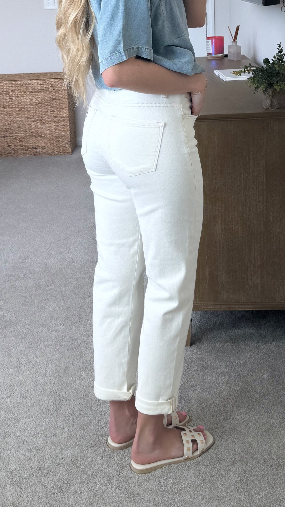 Abigail Comfort Denim / Cream