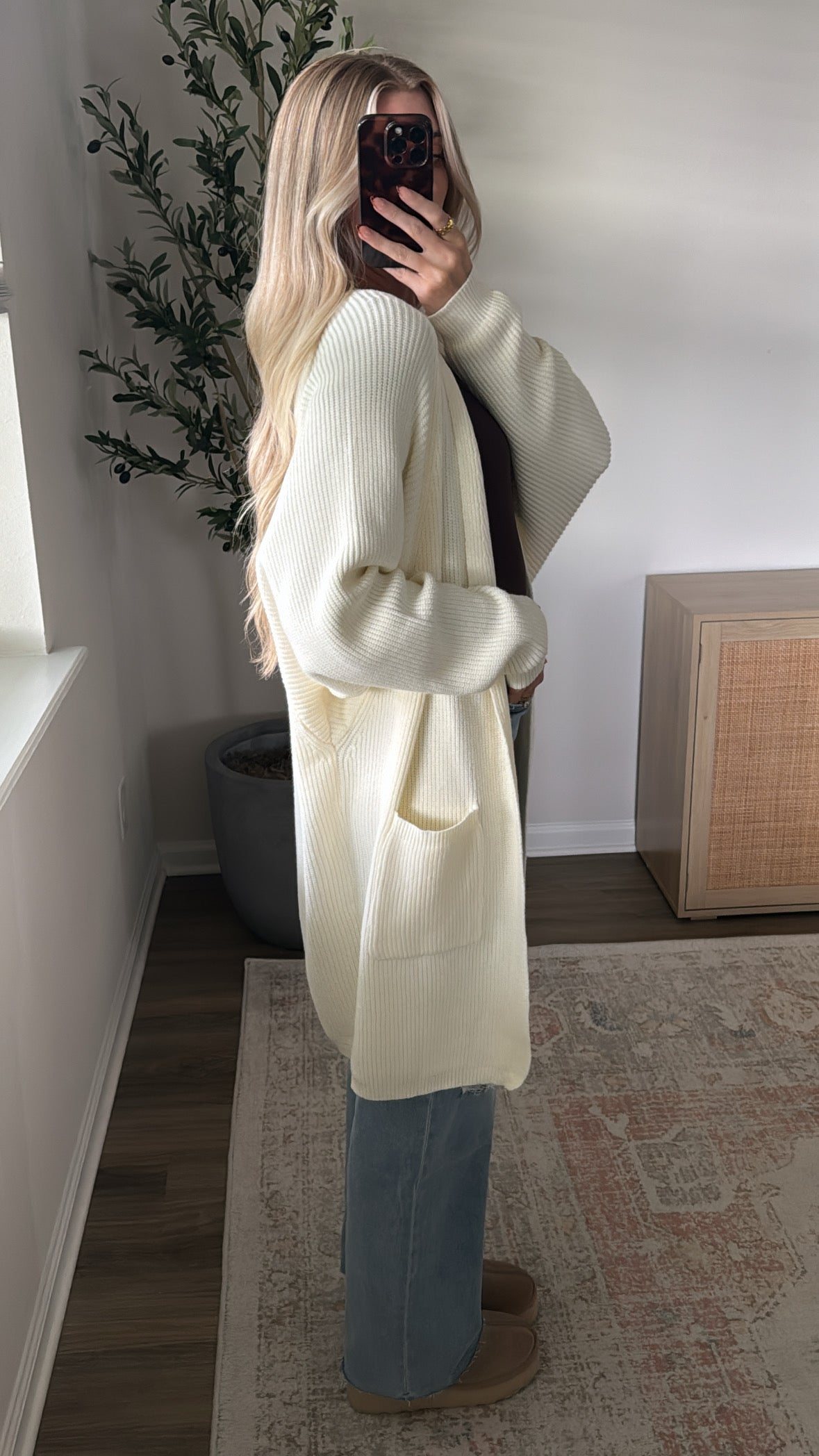 Longline Cloud Cardigan / Cream