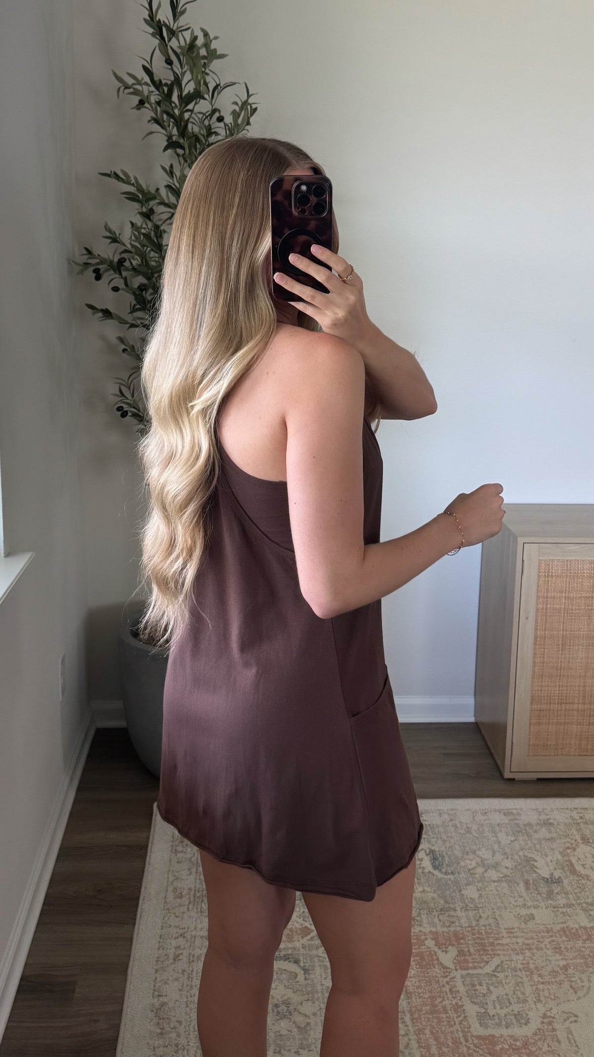 Romper Dress / Dark Brown