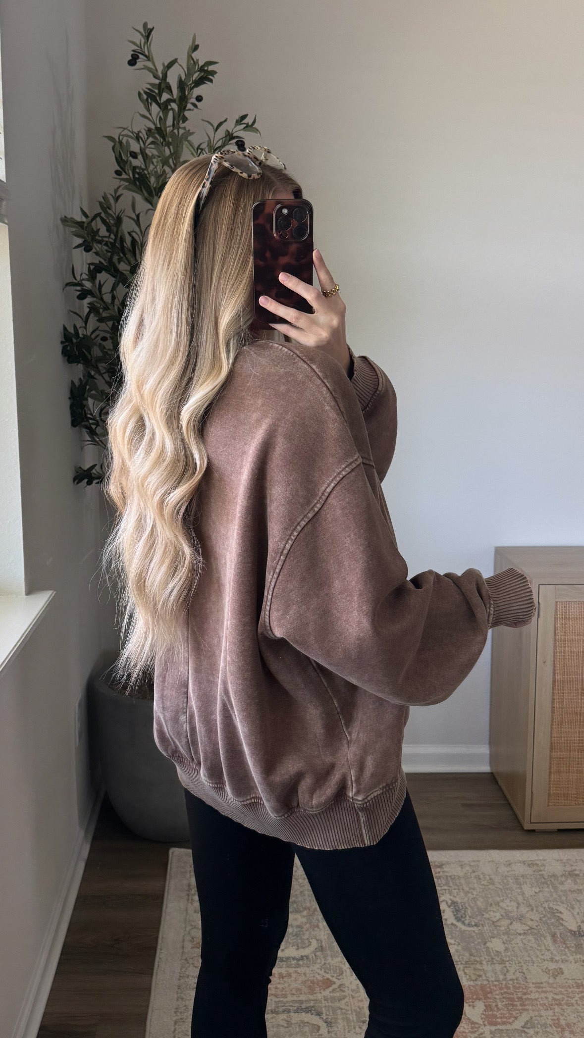 DOORBUSTER! Cozy Fleece Pullover / Mocha