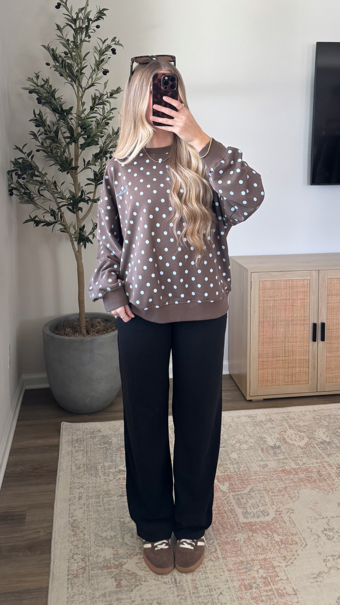 Polka Dot Pullover / "Trust the Process"