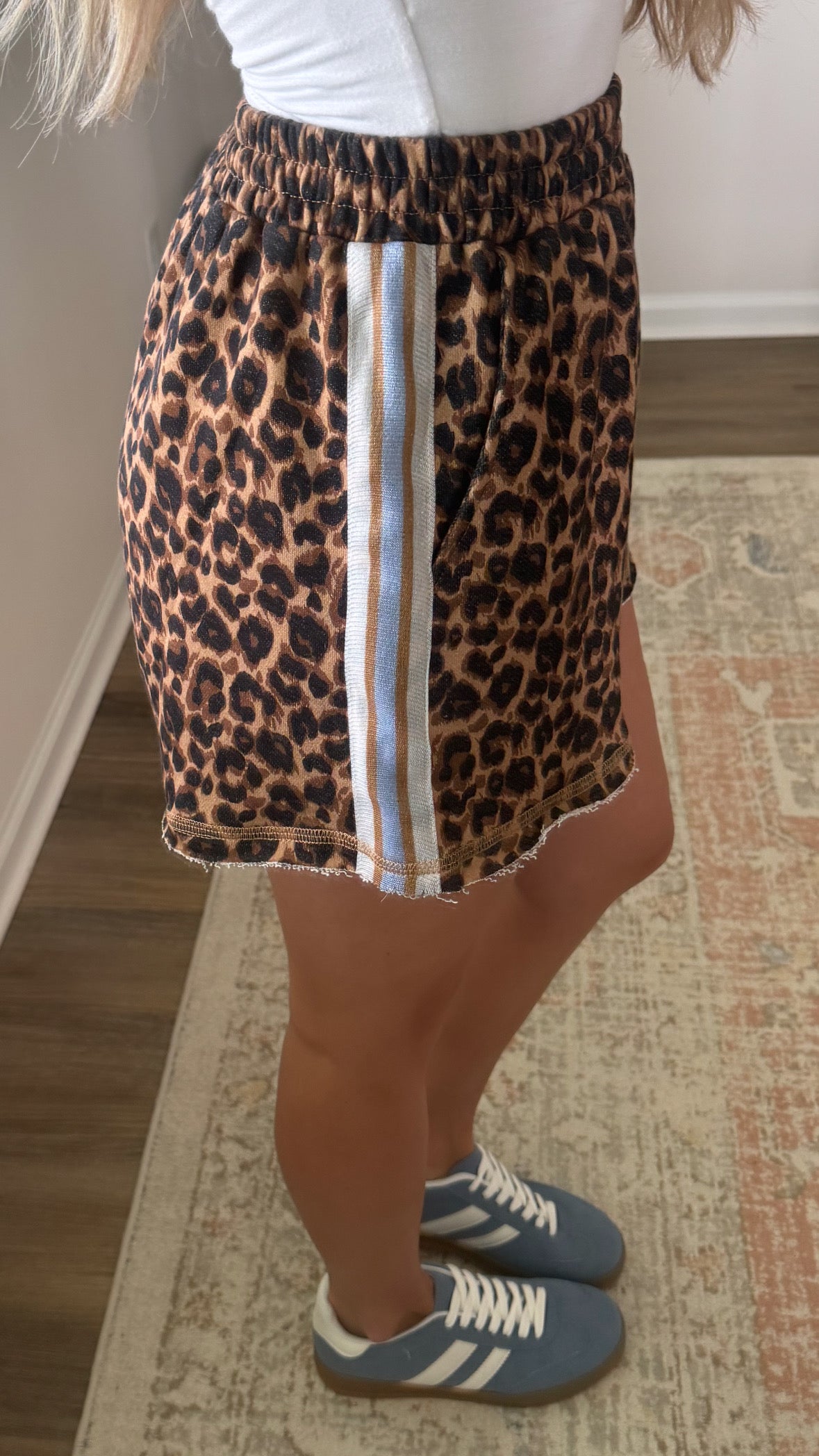 Leopard Track Shorts