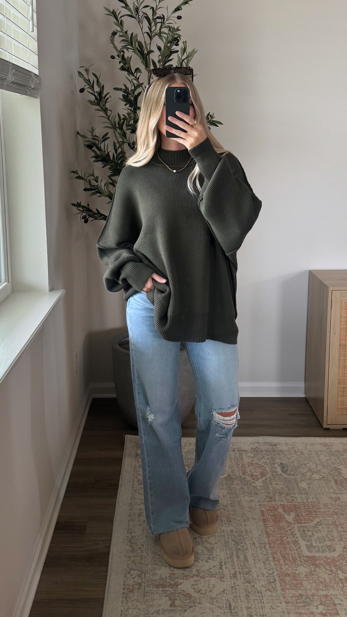 Oversized Essential Knit / Olive