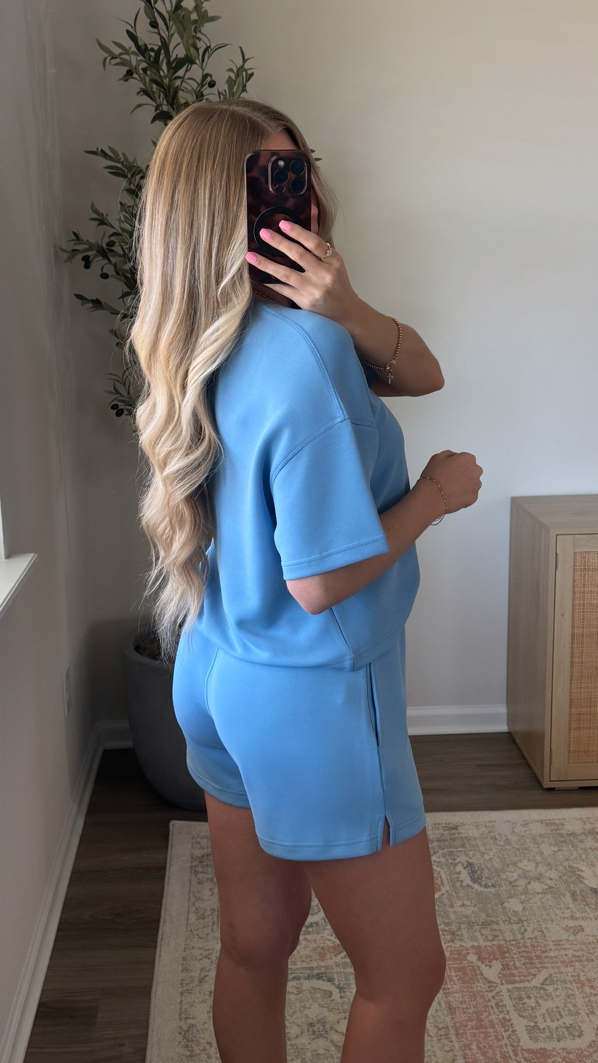 Cloud Scuba Shorts Set / Light Blue