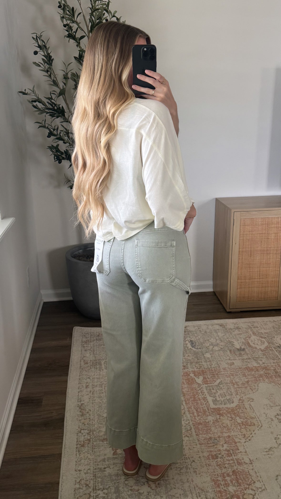 Comfort Wide Leg Denim / Sage