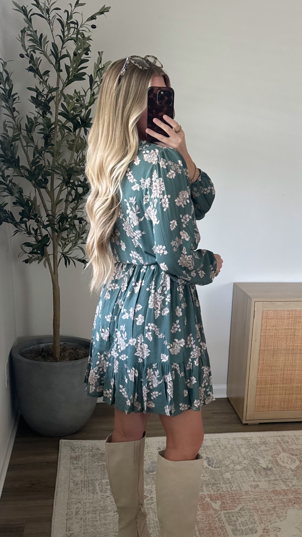 Sierra Floral Dress / Green