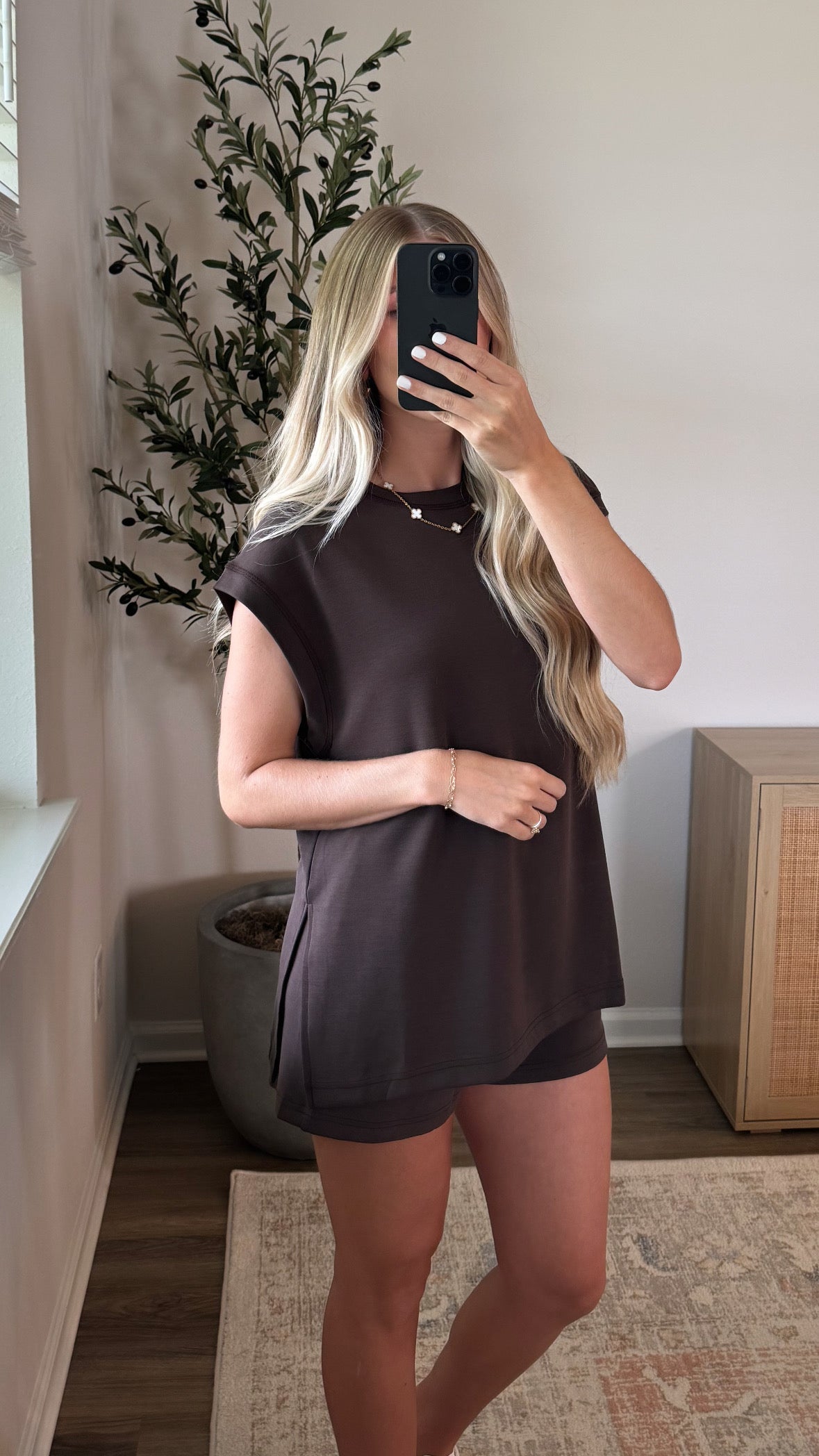 Malibu Scuba Shorts Set / Chocolate