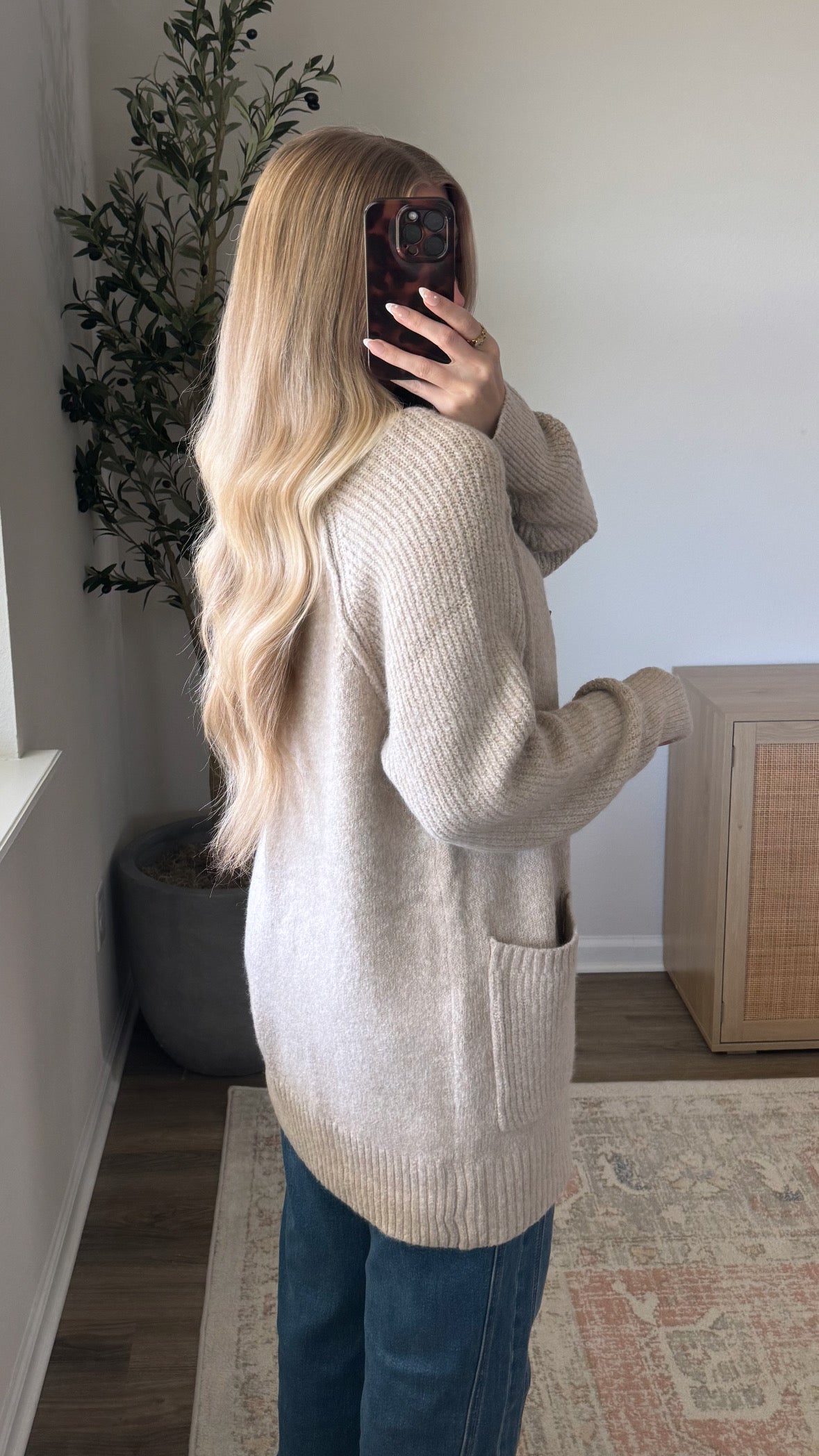 Palmer Knit Cardigan / Taupe