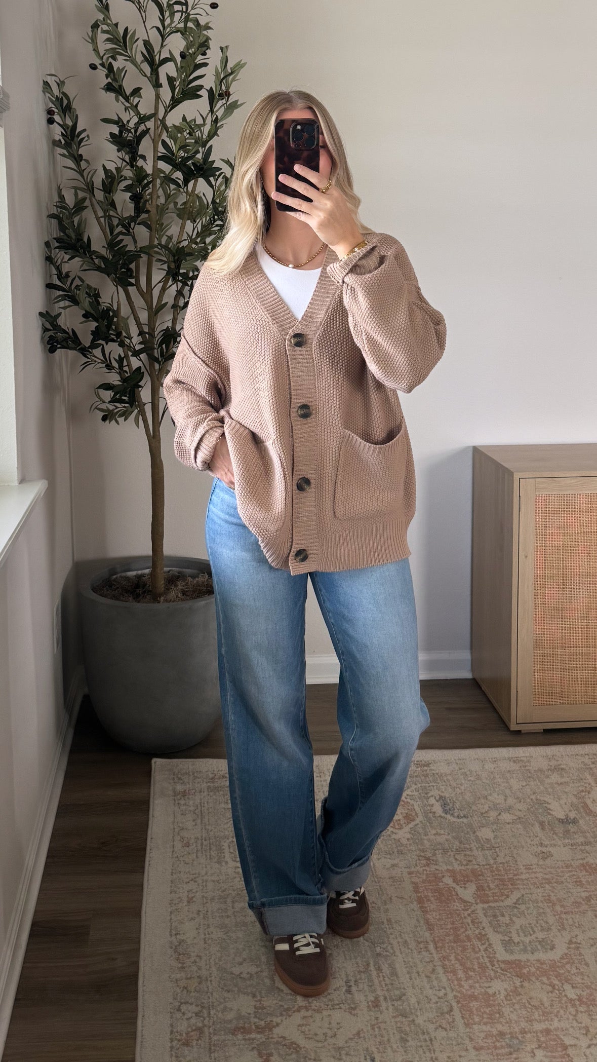 Kayla Wide Leg Denim / Cuffed