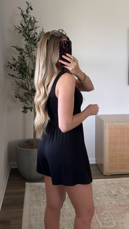 Butter Soft Romper / Black