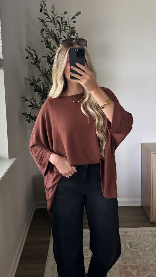 Oversized Butter Tee / Chestnut