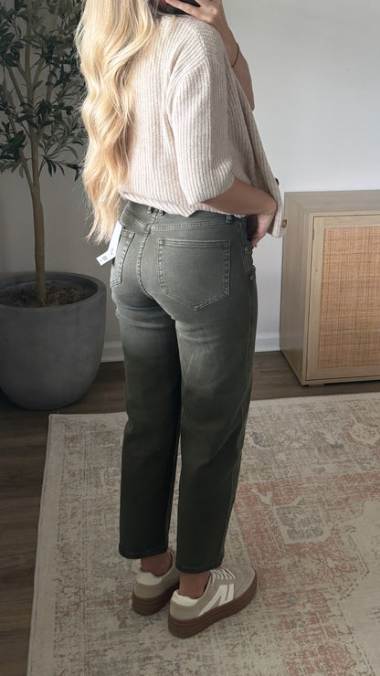 Nova Barrel Denim / Dark Green