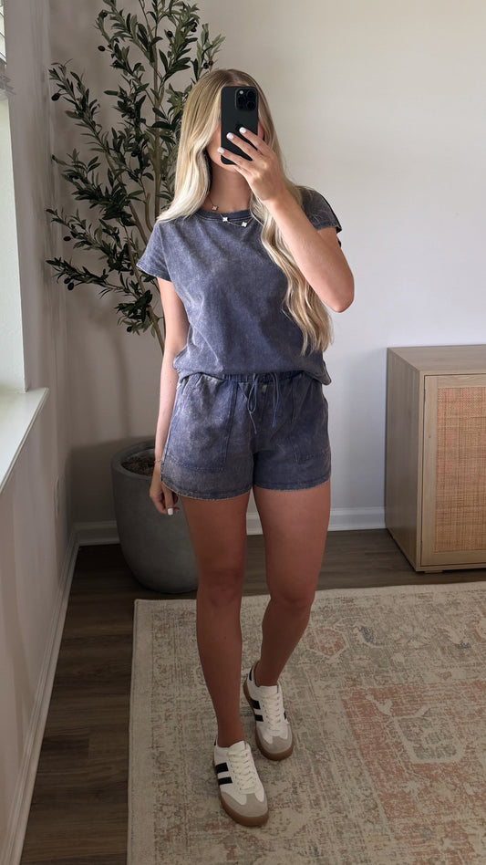 Delaney Shorts Set / Blackberry