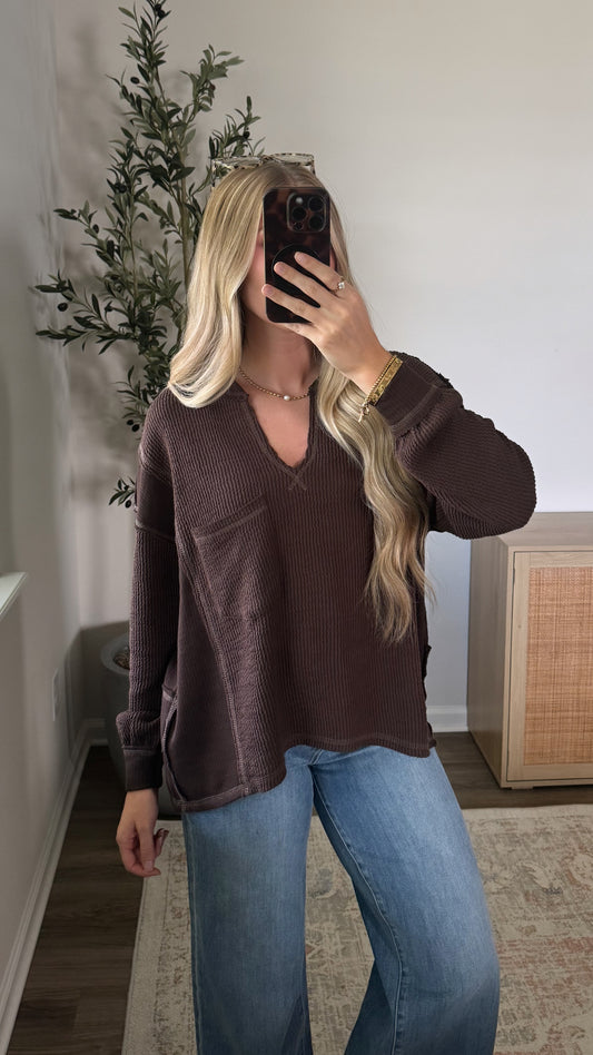 PREORDER (Estimated to ship 8/3) - Espresso Lightweight Long Sleeve