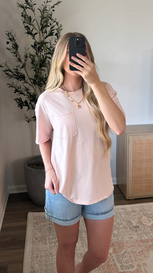 Parker Pocket Tee / Blush