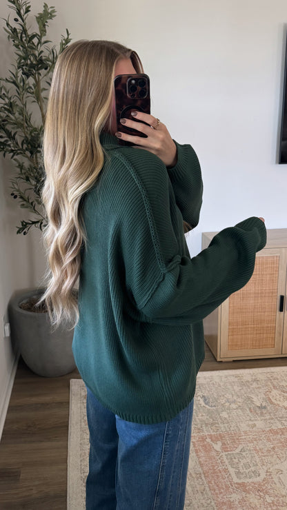 Oakley Button Down Cardigan / Forest Green