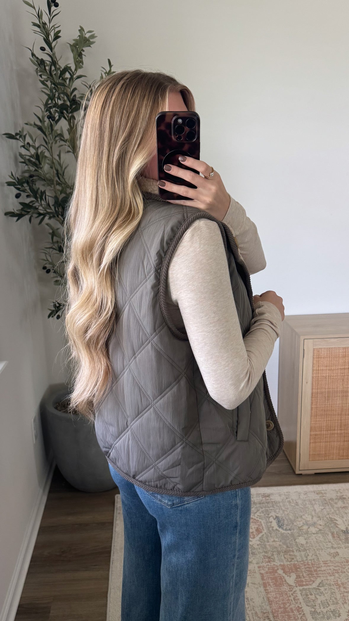 Reversible Sherpa Vest / Grey