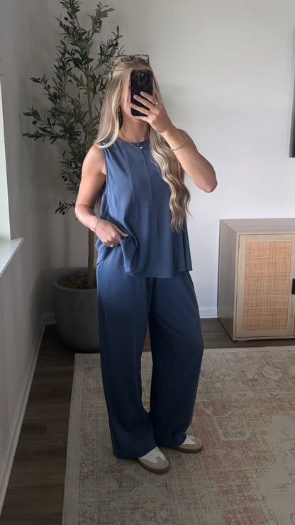 Dreamer Pants Set / Dusty Blue