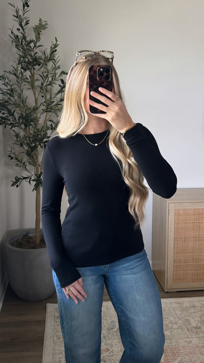 Butter High Neck Long Sleeve / Black