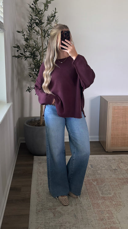 PREORDER (estimated to ship 8/20) - Nova Knit Sweater / Burgundy