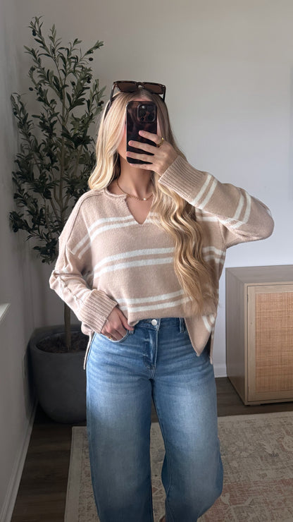Striped Sweater / Oat