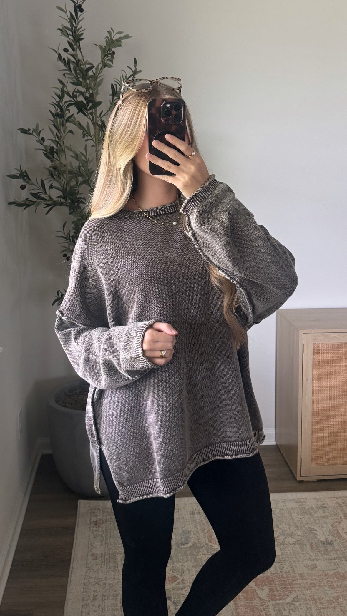 Ember Oversized Sweater / Washed Brown
