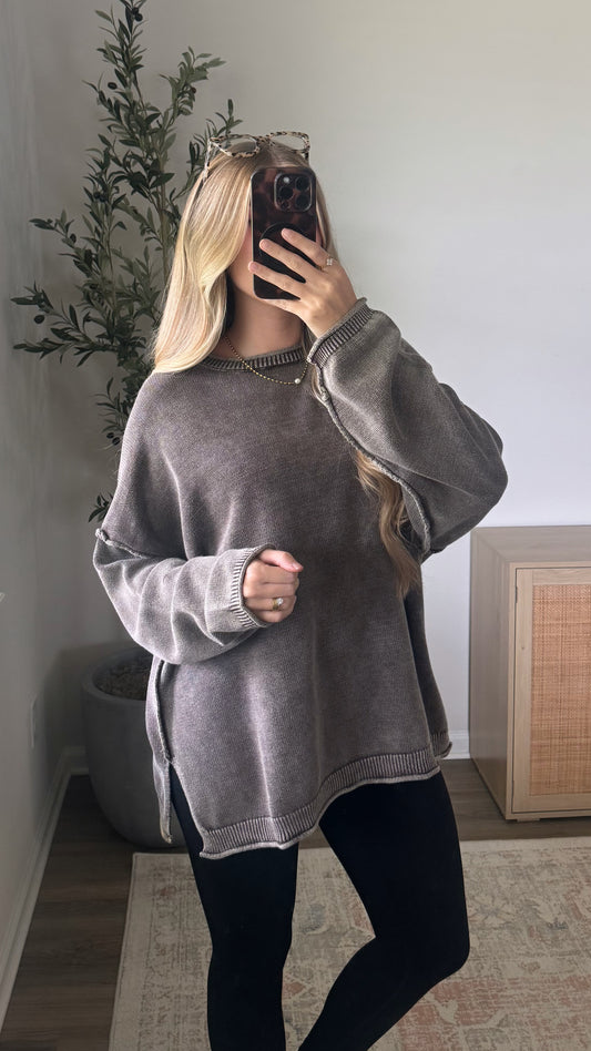 Ember Oversized Sweater / Washed Brown