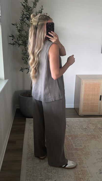 Dreamer Pants Set / Dark Taupe