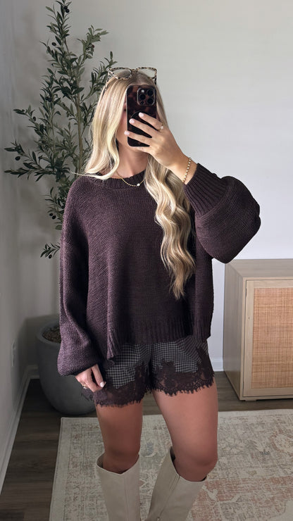 PREORDER (estimated to ship 8/14) - Jayla Knit Sweater / Brown