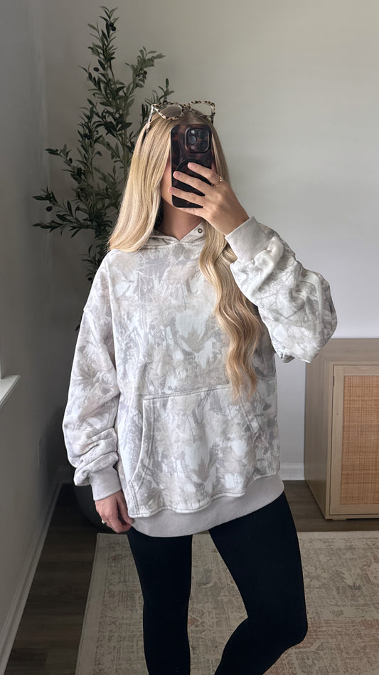 Camo Hoodie / Light Grey
