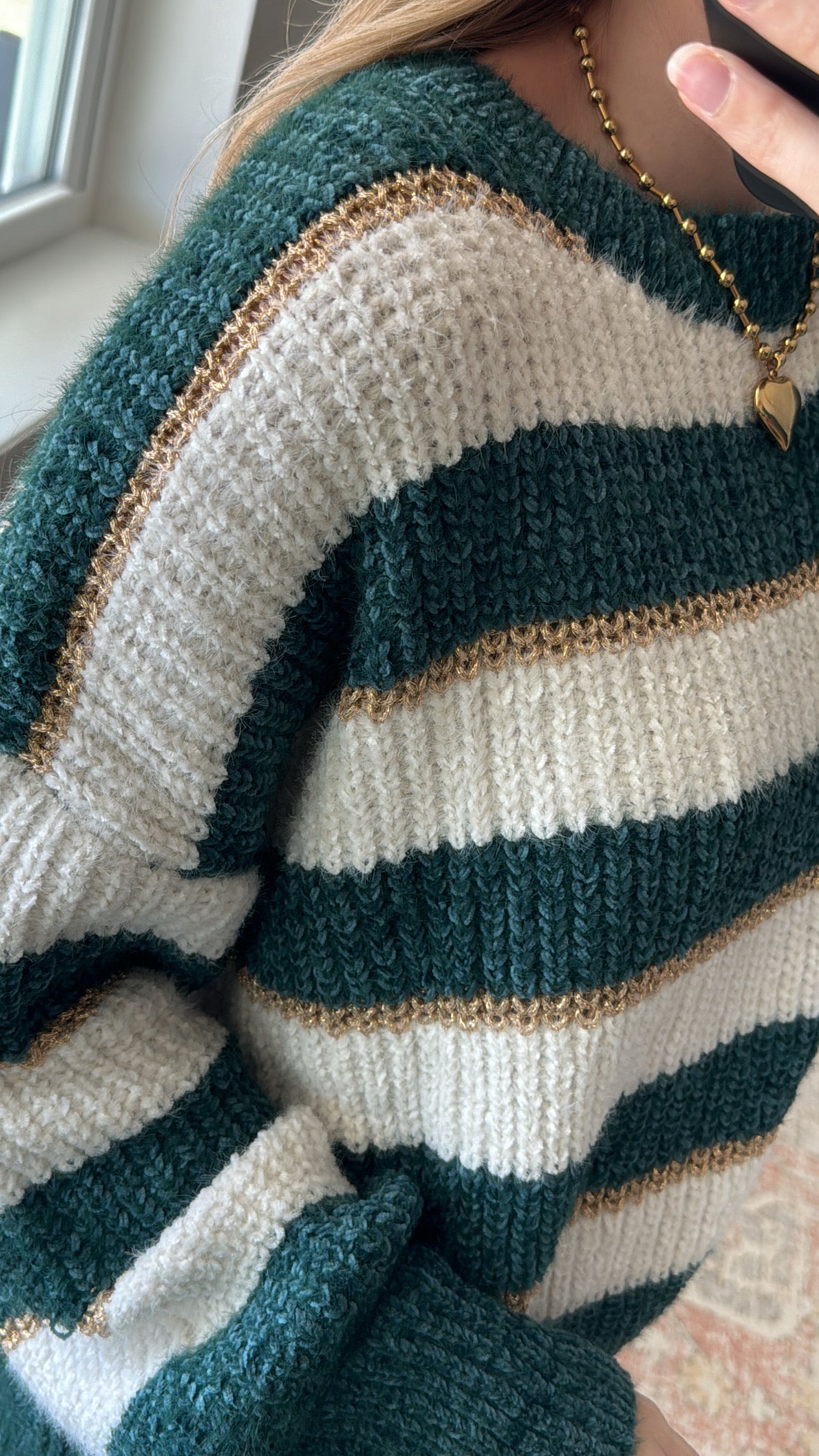 Holly Striped Sweater / Green