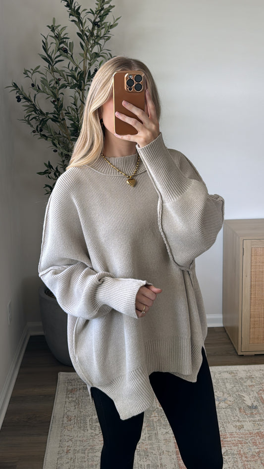 Oversized Essential Knit / Tan