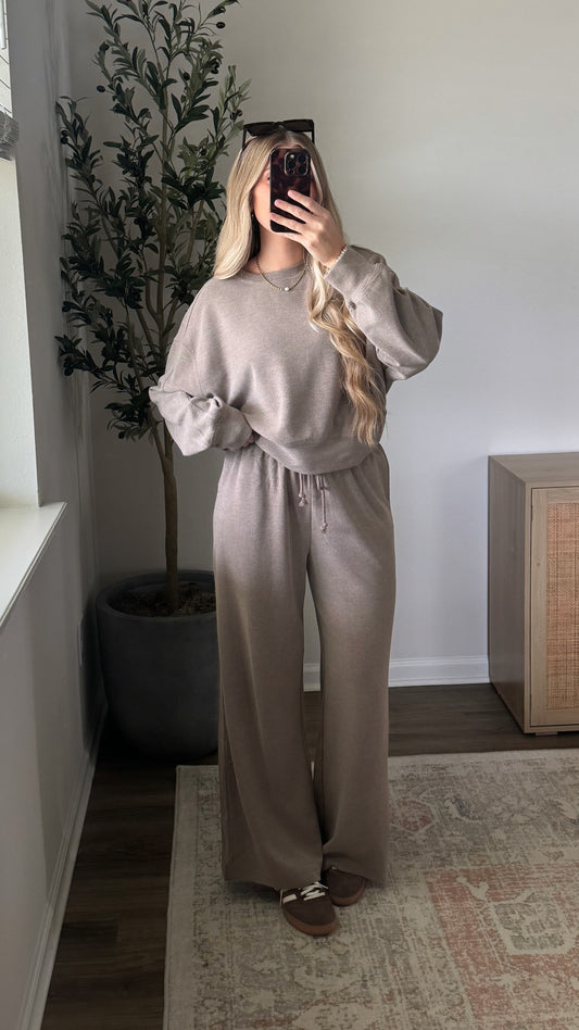 Jordan Ribbed Set / Stone