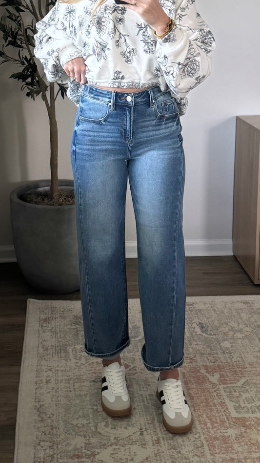 Brynn Comfort Barrel Denim / Dark Wash