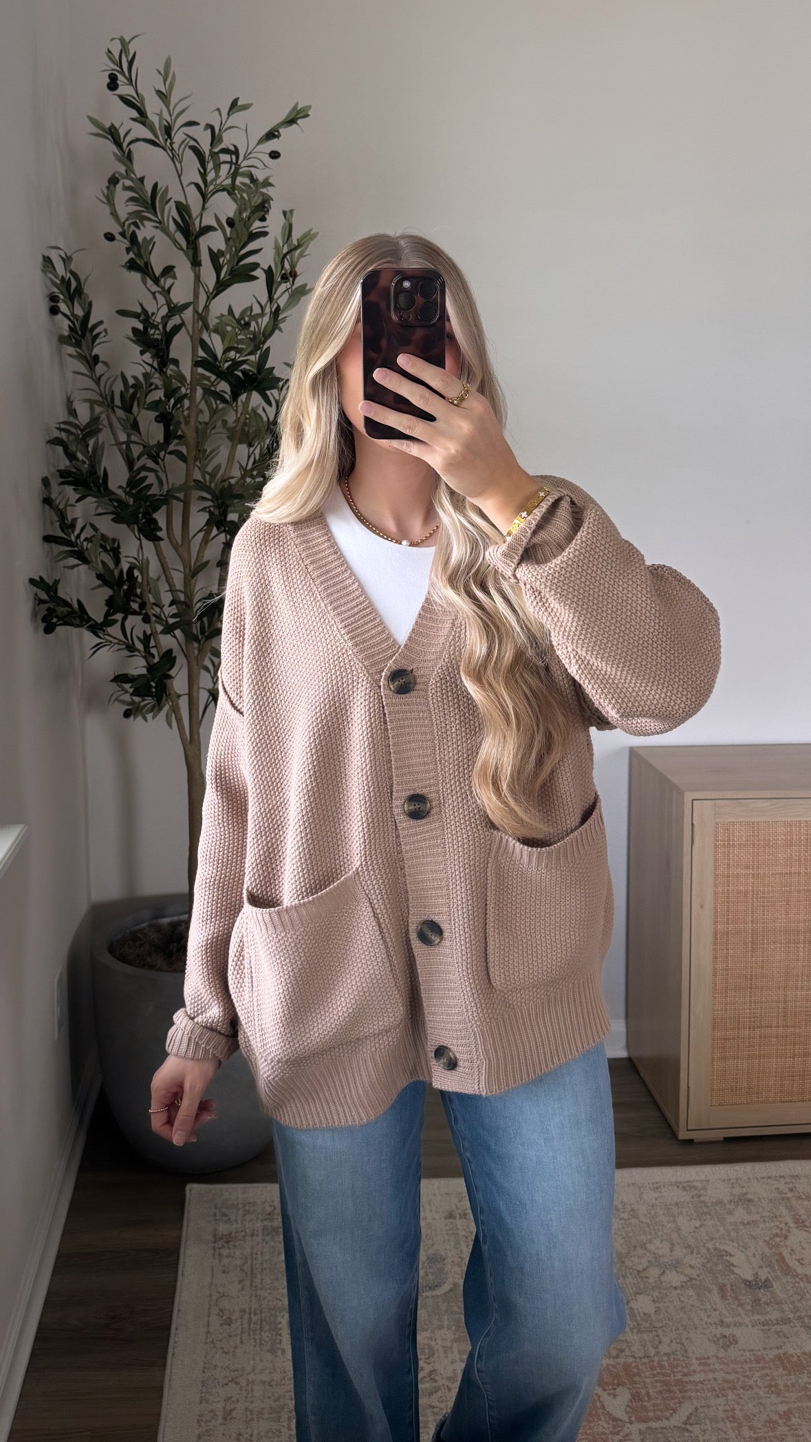 Skylar Waffle Cardigan