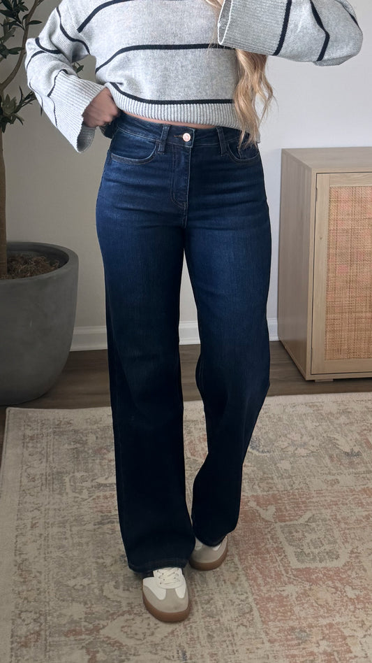 PREORDER (11/24) - Mila Baggy Denim / Dark Wash