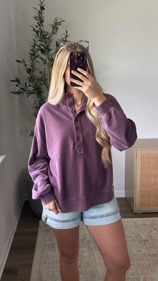 Hazel Henley Pullover / Dark Cherry