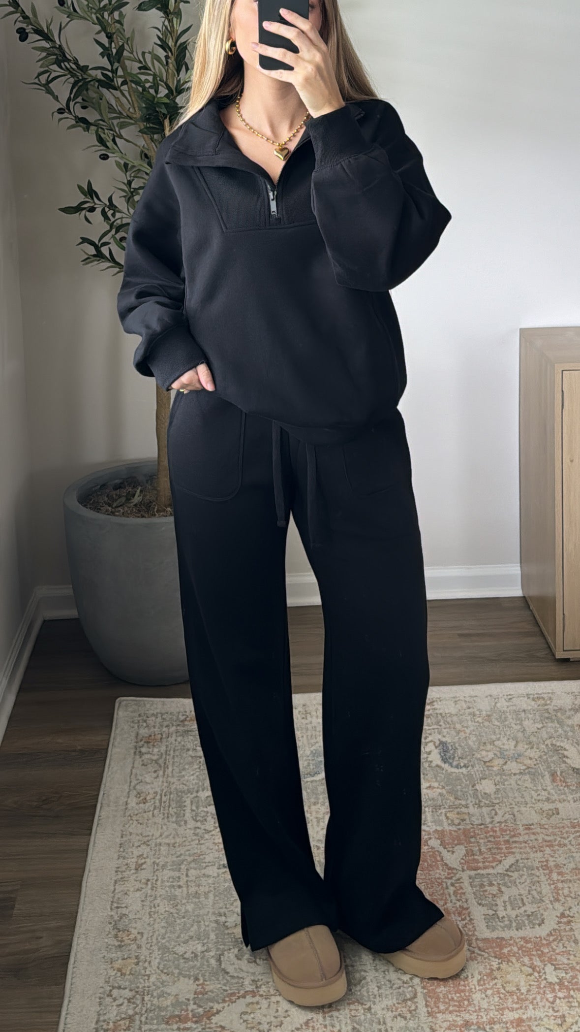 Kelly Quarter Zip / Black