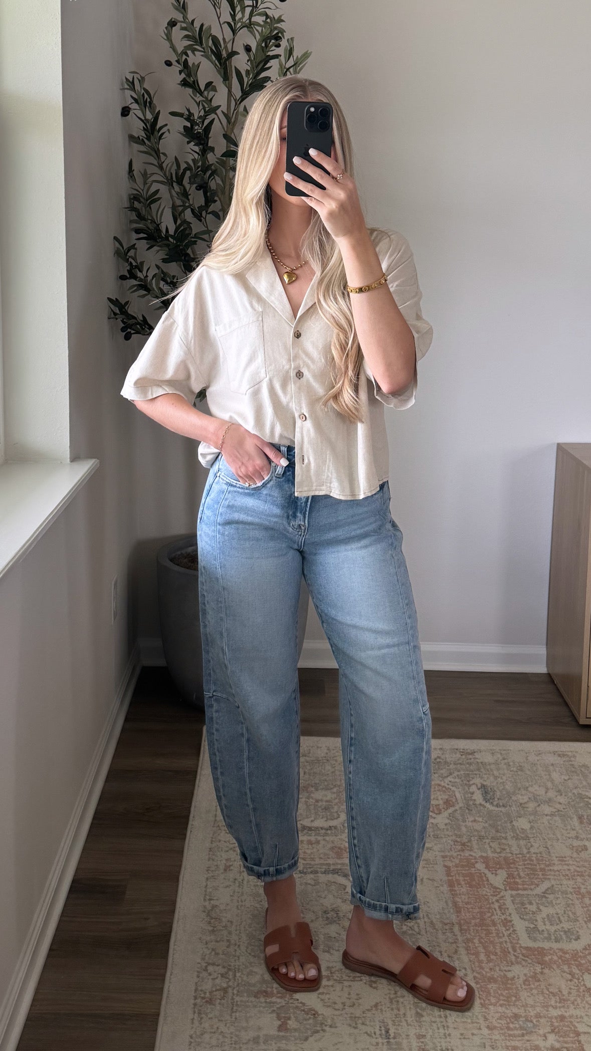 Cambria Linen Top