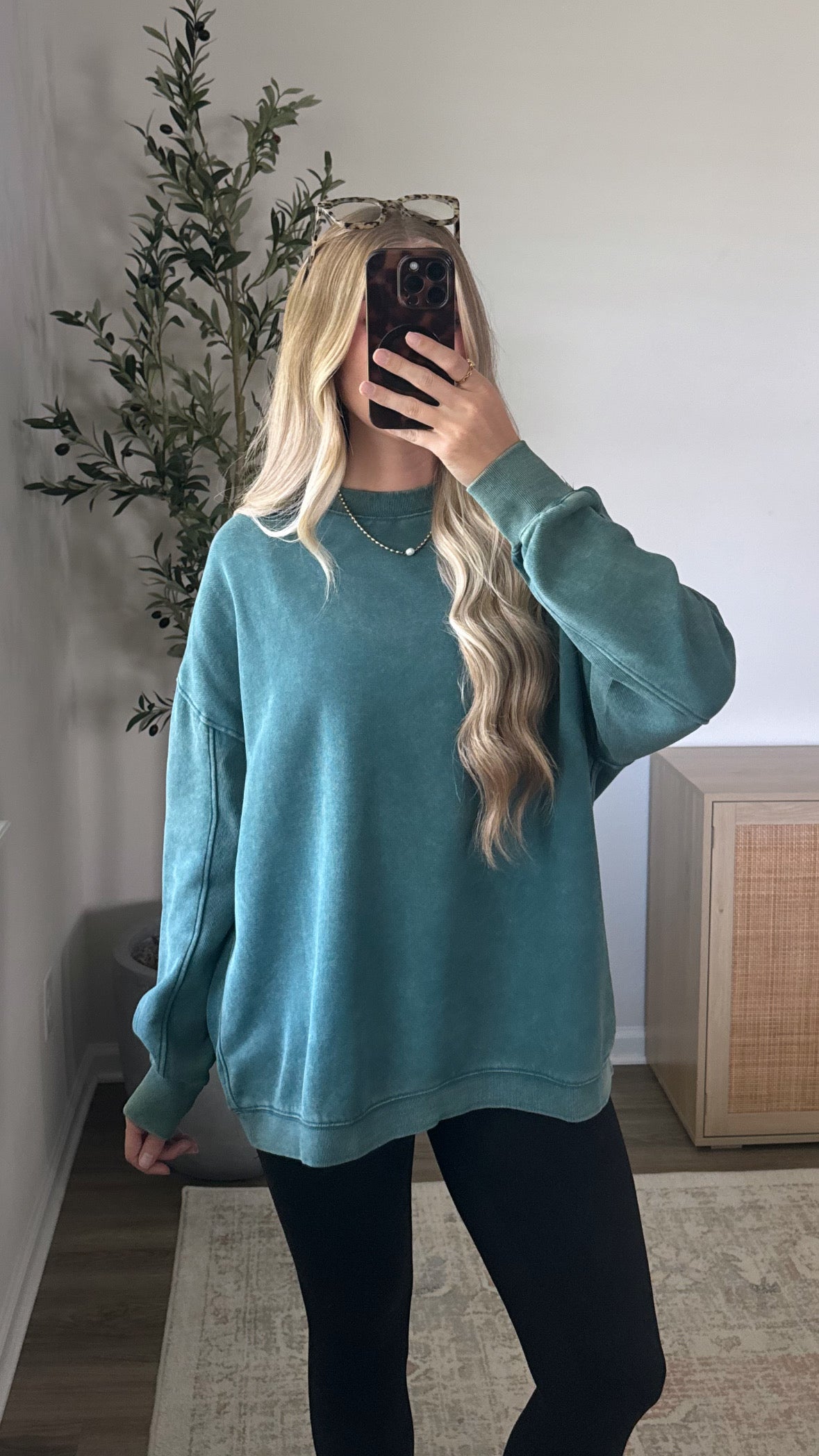 Sunday Crewneck Sweatshirt / Washed Green