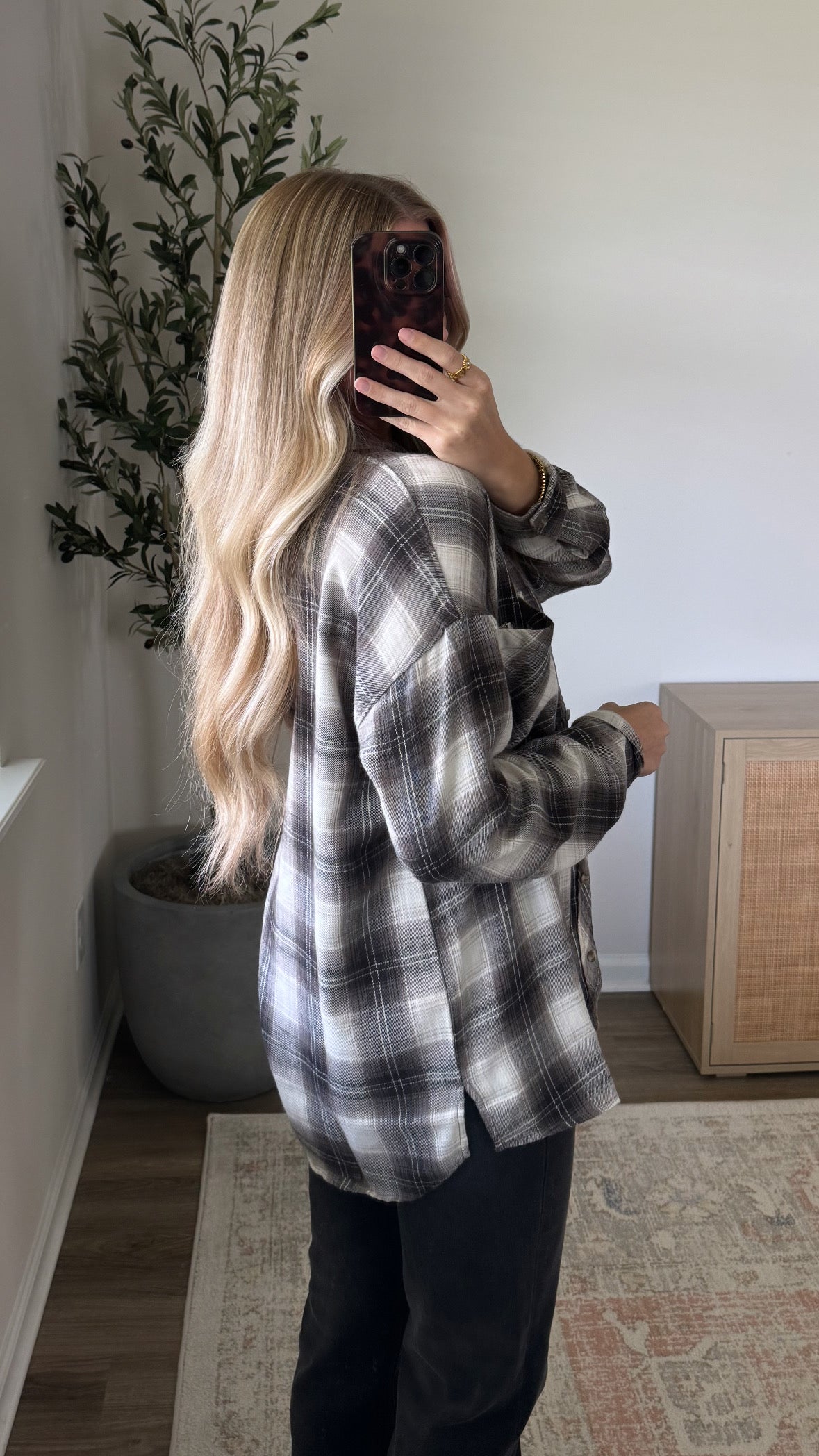 Falling Leaves Plaid Flannel