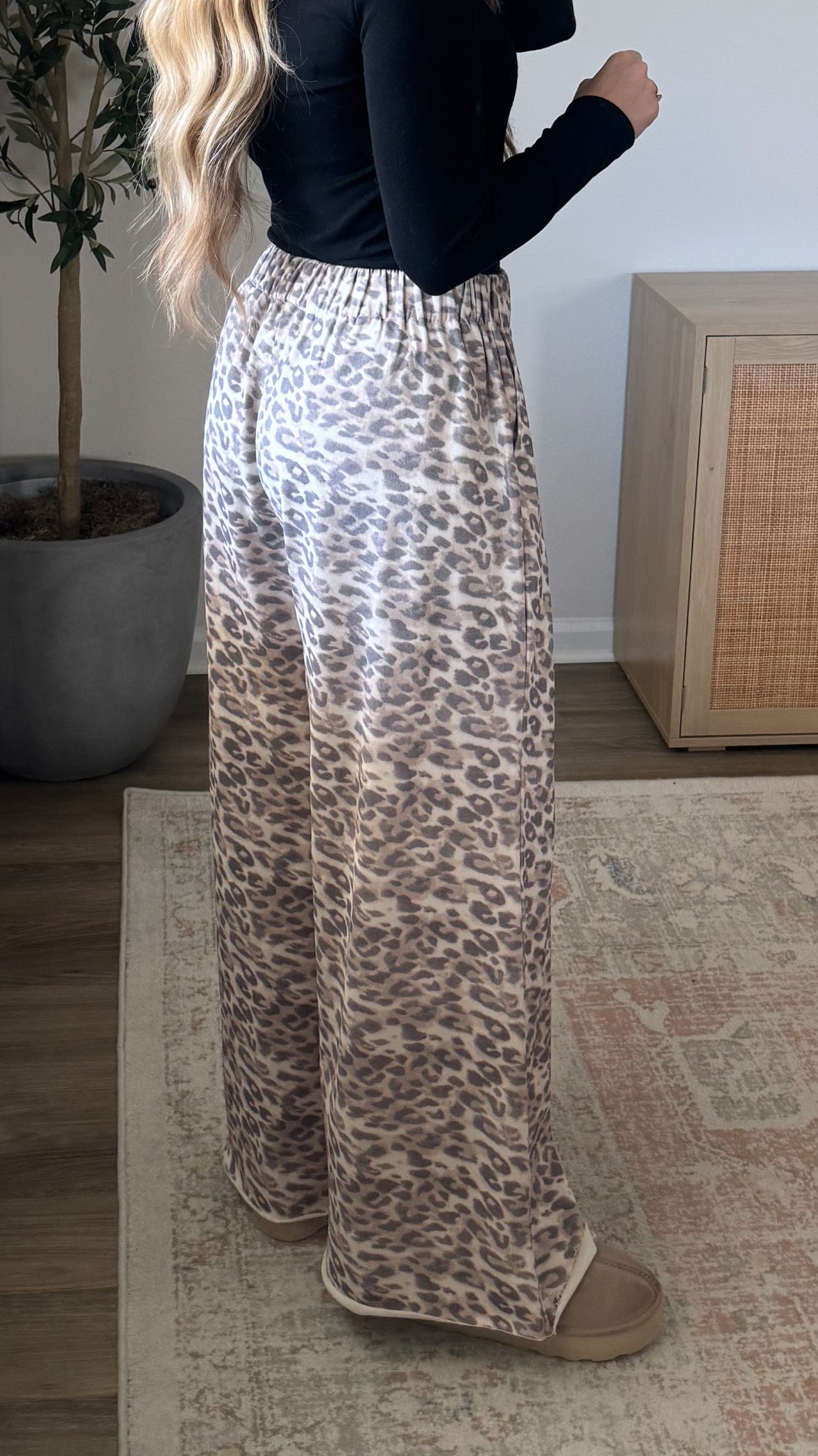 Leopard Wide Leg Sweatpants