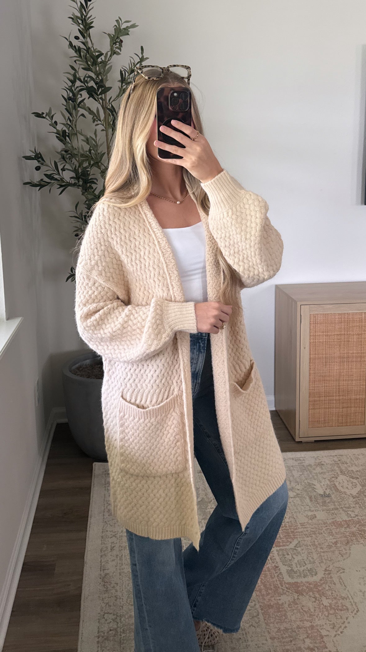 Remi Longline Cardigan / Cream
