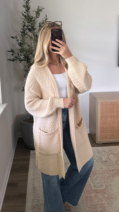 Remi Longline Cardigan / Cream