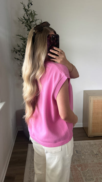 Classic Sweater Vest / Pink